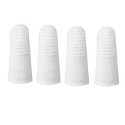 Jhomerit Pet Supplies 4 Pc Dog Toothbrush Cat Toothbrushes Fingers Cots Toothbrushes for Dog Cats Teeth Cleaning Washable Comfortable Durable (White)